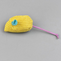 Jouet pour chat en peluche rayé en forme de petite souris, durable, résistant aux griffures et aux morsures, jouet de simulation