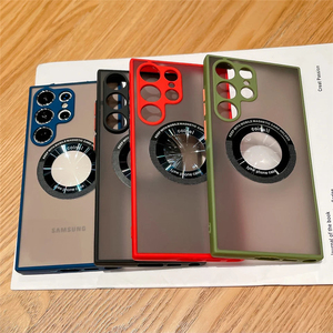 Coque pare-chocs de luxe pour <span class=keywords><strong>Galaxy</strong></span> <span class=keywords><strong>Samsung</strong></span> S23 Ultra S <span class=keywords><strong>23</strong></span> Plus, charge magnétique, transparente, antichoc, couverture arrière souple - Product Image 2