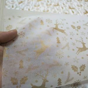 Papier de soie recyclable pour emballage de vêtements et de bouquets, blanc/noir - Product Image 1