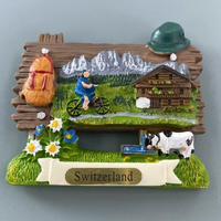 Aimant de réfrigérateur en polyrésine avec logo personnalisé, design Alpes Jungfraujoch, souvenir touristique, art, marque privée, usine OEM