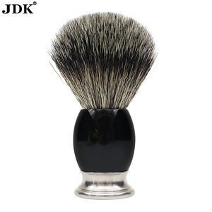 Kit de rasage de cheveux de <span class=keywords><strong>blaireau</strong></span> lourd de haute qualité pour hommes brosse faciale cheveux synthétiques brosses de rasage fibres de Nylon brosse en métal - Product Image 5