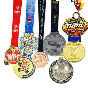 Échantillon Gratuit - Fabricant de Médailles Sportives Personnalisées <span class=keywords><strong>en</strong></span> Métal Doré et <span class=keywords><strong>Argent</strong></span>é, Style Antique Moderne, pour Marathon et Natation - Product Image 2