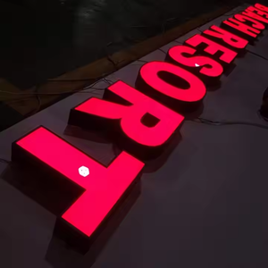 TIANLANG ป้ายหน้าร้านขายสินค้า3D กลางแจ้งมีไฟ LED สัญลักษณ์ตัวอักษรหลากสีสว่าง - Product Image 3