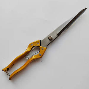 Ciseaux en acier inoxydable Gisen, lame droite de 125 mm, pour couper la laine, les poils d'animaux, les crins de vache, de mouton, de cheval, le cuir - Product Image 1