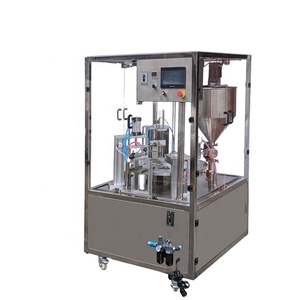 Machine de remplissage et de scellage de gobelets rotatifs en <span class=keywords><strong>aluminium</strong></span>, couvercle en verre organique de haute qualité - Product Image 1
