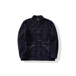 Vestes en jean pour hommes de haute qualité, 100% coton, lavage moyen, motifs unis, décontractées, vintage, respirantes, lavables - Product Image 3