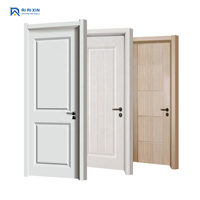 Porte intérieure antivol en bois massif et MDF composite WPC de style postmoderne pour villa, vente en gros