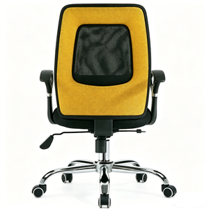 <span class=keywords><strong>Chaise</strong></span> <span class=keywords><strong>de</strong></span> <span class=keywords><strong>bureau</strong></span> ergonomique en maille jaune et noire, pivotante et réglable, avec accoudoirs - Product Image 3