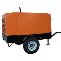 Compresseur d'air à vis Diesel de haute qualité et à bas prix, 5 m3/min, avec déplacement d'air, 8 bars, 50kw, 176cfm, pour perceuse minière, 2 roues
