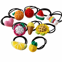Gehaakte fruit haarband, creatief handgemaakt gebreid watermeloenpatroon haarbandje voor kinderfeestjes