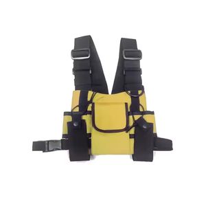 モールチェストバッグラジオホルスターホルダー機能的な戦術的なベストリグBaofengトランシーバー用ナイロンワークベスト - Product Image 4