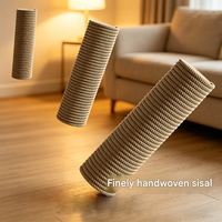 Poteau d'escalade multifonctionnel et écologique pour chat avec corde en sisal, plateau en bois massif, jouet interactif à bille, Rascador Gato Poste