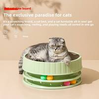 Grand lit-griffoir rond pour chat, robuste et anti-usure, pour le repos et le jeu des chatons, fournitures pour animaux de compagnie