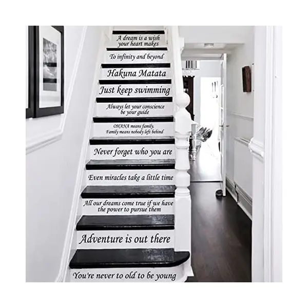 Premium Custom Self-Adhesive Vinyl Wall Decals Staircase Quotes Stair CASE Stairway Stairs Decal