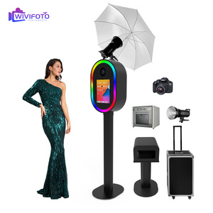 WIVIFOTO Nouvel équipement de location pour événements, fournitures de mariage, miroir ovale portable, support pour DSLR/iPad, écran tactile, en métal et aluminium, pour la photographie d'événements - Product Image 1