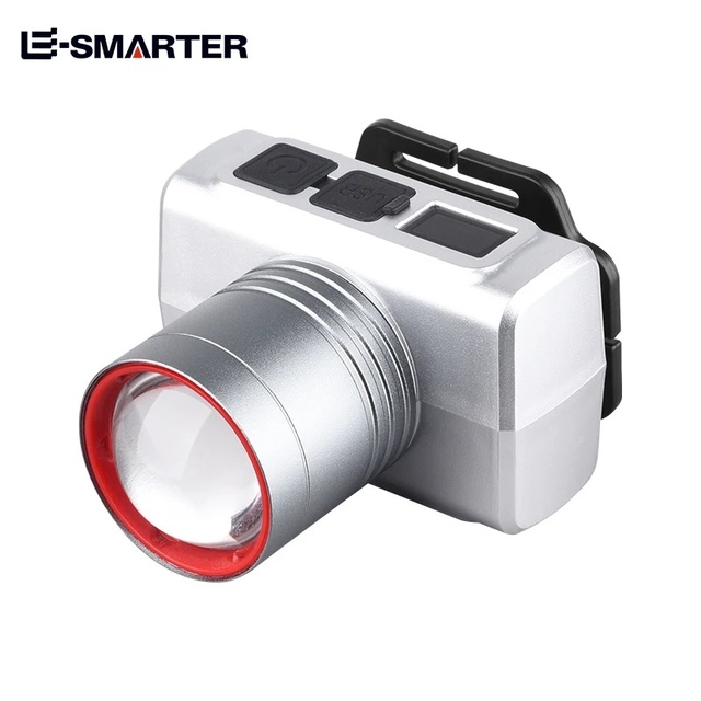 High Brightness Waterproof LED Headlamp IP65 Rated Adjustable Beam Rechargeable Long Runtime Outdoor Camping Headlight