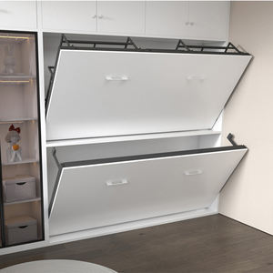 Прочная двухъярусная кровать с хранилищем для общежитий спальни школы и дома современный стальной каркас для экономии пространства двухъярусная кровать - Product Image 1