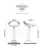 Tabouret de bureau ergonomique et réglable, pour Bar, à équilibrage actif, 65-84CM, 360
