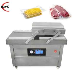 HZPK machine d'emballage sous vide à double chambre pour fruits légumes aliments pour poissons