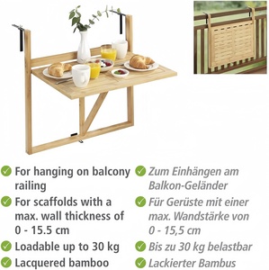 Tavolino da Balcone in Legno per Esterni, Design Moderno <span class=keywords><strong>Pieghevole</strong></span> e Portatile per il Tè del Pomeriggio - Product Image 2