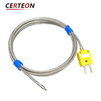 Capteur Thermocouple Isolé Céramique Type K Fileté M6 Fil Quartz 1000C pour Usage Industriel Haute Température