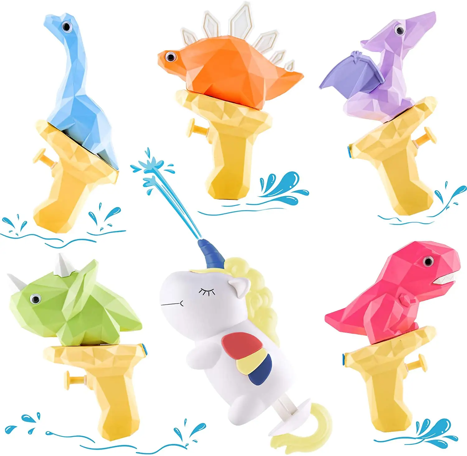 Pistola ad acqua per bambini, Squirt Guns Water Soaker Blaster giocattoli 3D Dinosaur Watergun regalo per ragazzi ragazze, pistola ad acqua giocattoli