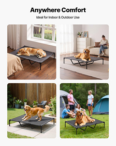 Elevated <strong>Dog</strong> Bed for Large <strong>Dogs</strong> Portable Raised <strong>Dog</strong> <strong>Cot</strong> Steel Frame Breathable Textilene Mesh Fabric Removable Washable Spacious - Product Image 5