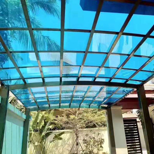 Feuille de polycarbonate bleu lac <span class=keywords><strong>en</strong></span> gros personnalisée, panneau de toiture <span class=keywords><strong>en</strong></span> polycarbonate creux gaufré - Product Image 5
