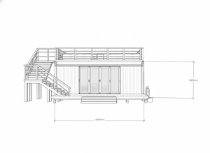 Garaje Prefabricado Personalizado, Moderno, Aislado e Insonorizado, con Apartamento Superior, Estructura de Contenedor para Exteriores - Product Image 6