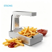 Calentador de Papas Fritas Comercial de Acero Inoxidable, Equipo de Cocina para Restaurantes, Calentador de Papas Fritas de Sobremesa