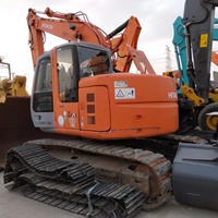 Excavatrice Hitachi ZX135US d'occasion du Japon, 12-13 tonnes, à queue courte, modèle chenillé Hitachi ZX120 ZX130 ZX135 pour la construction