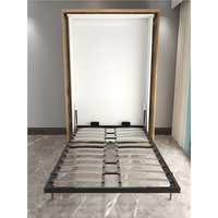 Verstecktes Wandregal Murphy-Bett mit Kleiderschrank Multifunktionales Drehbares Klappbett mit Schreibtisch Wandbetten