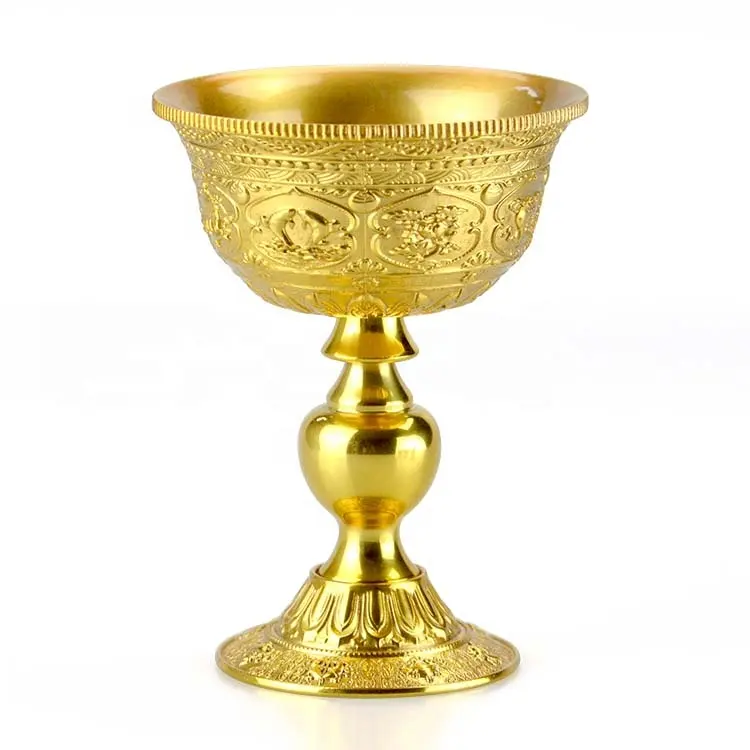 仏教と仏の金属工芸品純銅キャンドルホルダー真鍮バターオイルランプ