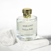 Flacon de parfum vide transparent et plat 100 ml, flacon pulvérisateur transparent pour huile essentielle, emballage de soins de la peau, flacon de parfum de luxe