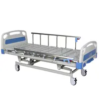 BT-AM106 3 Fungsi Manual Disesuaikan Tempat Tidur Rumah Sakit, Medis Mekanik Steel Crank Tempat Tidur untuk Dijual