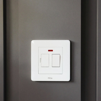 Interrupteur à bascule bipolaire MGA 5A avec fusible, matériau PC blanc, IP20