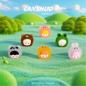 Lanshuo Muñeco de Animal de Dibujos Animados, Miniatura 3D de Resina, Adorno de Escritorio DIY, Accesorio para Interior de Coche, Pequeño Juguete al por Mayor - Product Image 3
