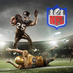 ป้ายไฟนีออน LED รูปทรงลูกฟุตบอล NFL เหมาะสำหรับตกแต่งห้องแมนเคฟ โรงรถ ห้องนอน คลับ ของขวัญวันเกิดสำหรับแฟนรักบี้ - Product Image 5