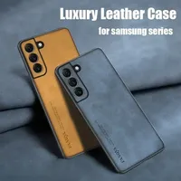 Étui de téléphone ultra fin en cuir fait main pour Samsung Galaxy S25 Edge S24 S23 S22 Ultra S21 Fan Edition S20 Plus