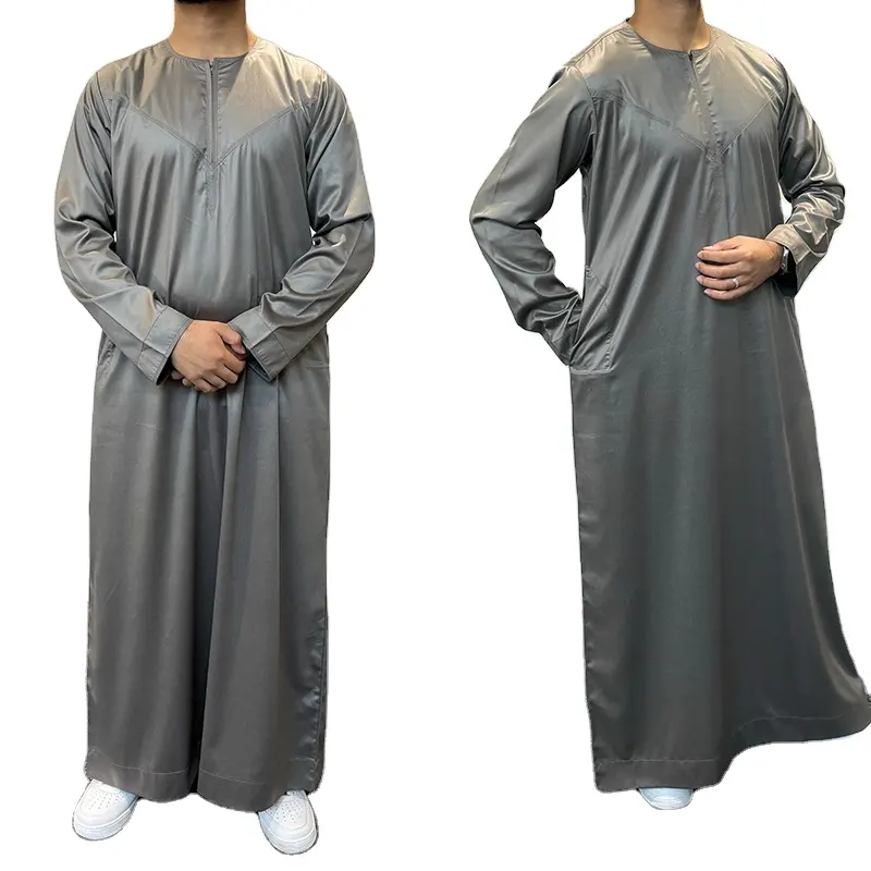 Desain baru thobe jubah muslim pria jubah islam saudi thobe muslim jubba Arab abaya dubai thobes untuk pria islam