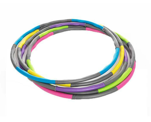 Haute qualité en gros pas cher Flexible Fitness Hula pondéré <span class=keywords><strong>Hoola</strong></span> Fitness Hoop avec mousse de couleur arc-en-ciel - Product Image 2