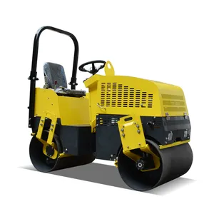 OKR-1.5T 1.5ton ride-on double drum vibratory roller compactor full hydraulic asphalt roller EPA engine small road roller