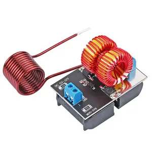 Placa de aquecimento de indução, 5-12v dc 120w mini zvs, driver de indução, aquecedor, diy, biscoito + bobina de ignição, venda imperdível