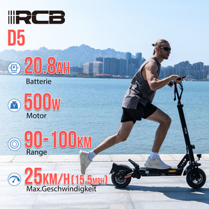 Scooter Eléctrico RCB D5 de 250W en Stock en la UE, para Carreteras de la UE/Reino Unido, Doble Suspensión, Control por Aplicación, Plegable para Adultos, 20.8Ah, Impermeable, 90-100km de Autonomía, D5 RCB D5 Ele - Product Image 3