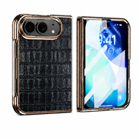 Étuis de téléphone portable de luxe électro-plaqués style crocodile pour iPhone Duo avec aimant et protection antichoc étanche