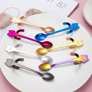Thickened 304 Stainless Steel square Head Golden Dessert <b>Spoon</b> - Product Image 3
