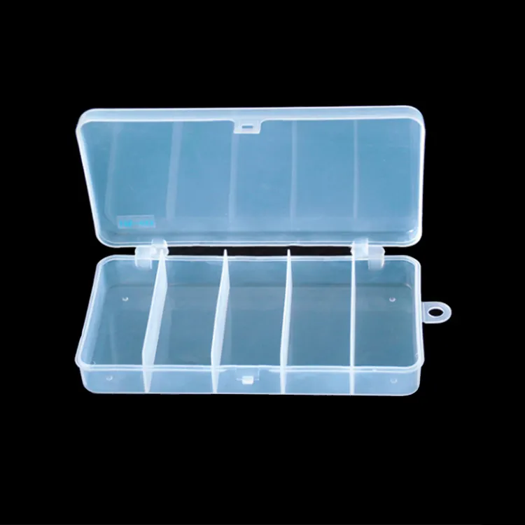 WEIHE fishing Tackle Boxes Fixable 5 Compartment Plastic Storage Box Case Holder Fish Lure Bait Hooks Tackle