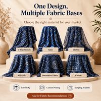 Tissu imprimé personnalisé à motif Adire Indigo, très demandé, fabricant OEM ODM, jupes, chemises, textiles de maison, faible MOQ