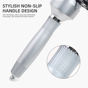 <span class=keywords><strong>Brosse</strong></span> à cheveux <span class=keywords><strong>ronde</strong></span> professionnelle en argent résistante à la chaleur pour salon, avec poils de sanglier et nylon, pour le coiffage et le séchage au sèche-cheveux - Product Image 4