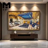 Décoration Murale Religieuse Sikh : Affiche Murale Kirtan, Tableau pour Salle de Prière, Impression sur Toile Encadrée